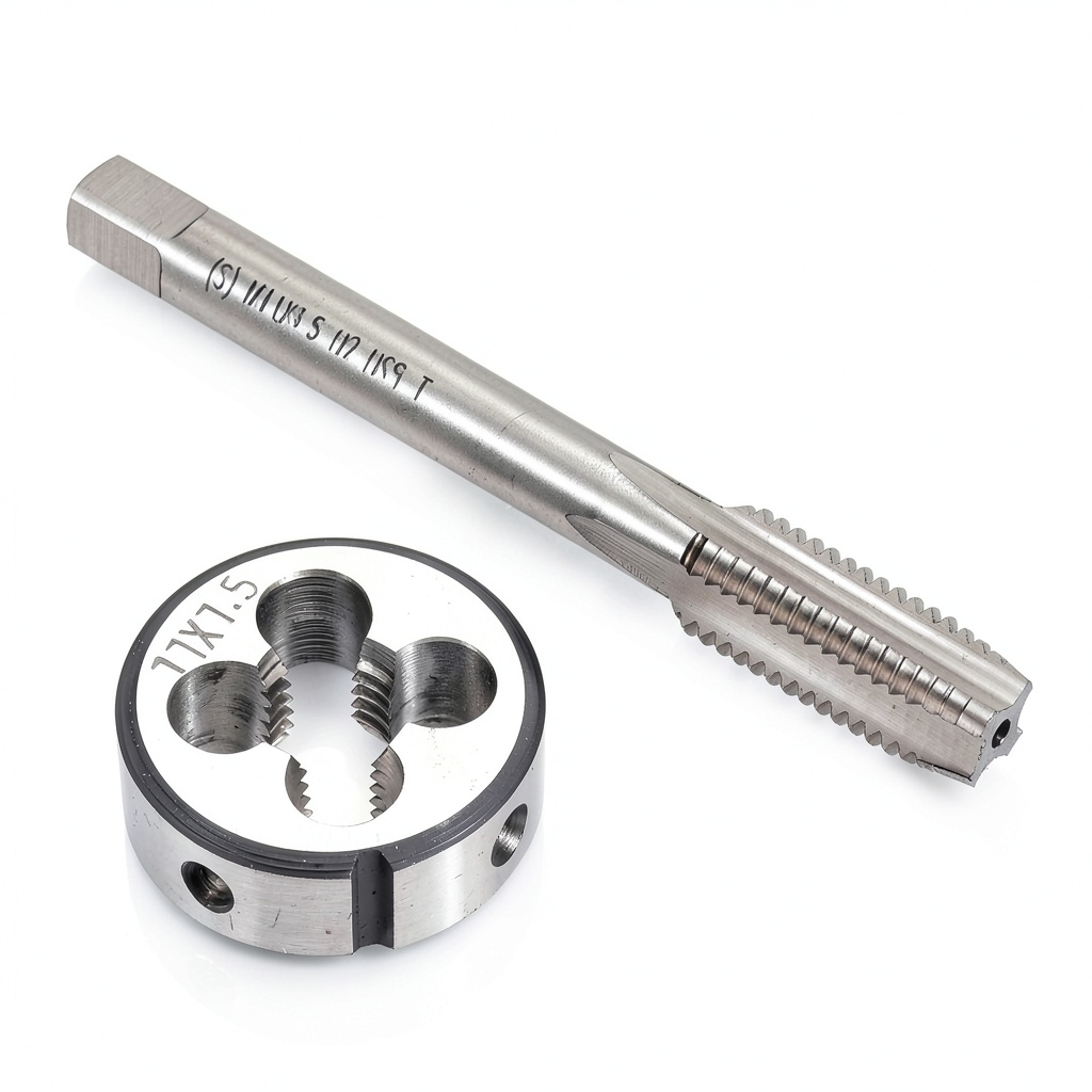 TOP-VIGOR thread tap and die set with size options displayed