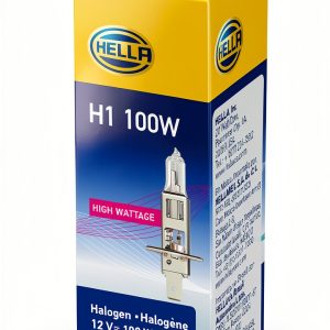 HELLA H1 100W Automotive Headlight Bulb Standard 55W Single Box-0
