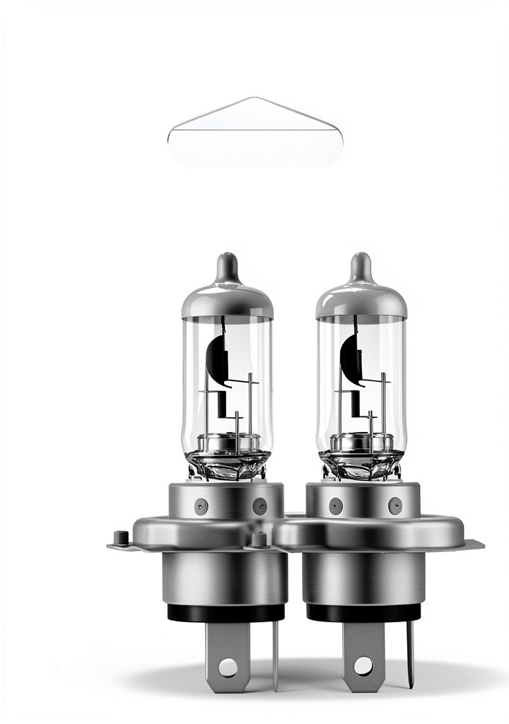OSRAM Ultra Life H4 bulb installed in a vehicle headlamp