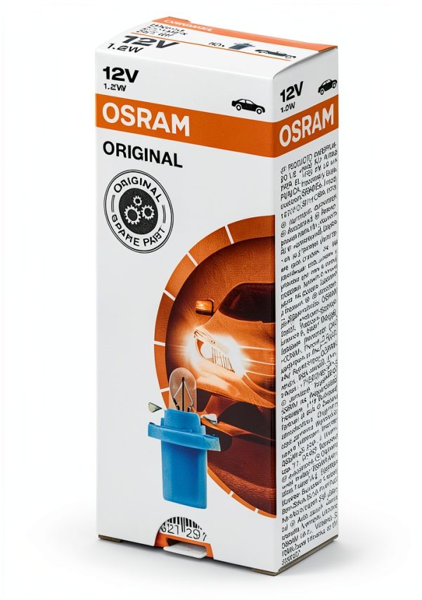 Osram Original B8.5d Blue 12V 1000 Lumen Light Bulb Model 2721MFX-2