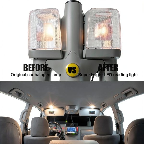 Irinidig LED Right Side Mirror Light Bulb IRICD703WH-4PS White-4
