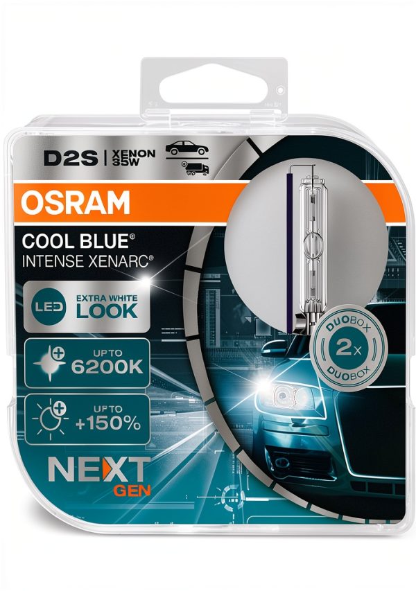 OSRAM XENARC COOL BLUE INTENSE D2S Headlight Bulb Duo Box 3500 Lumen-0