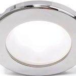 EuroLED 75 3" Round Screw Mount Down Light - White LED - Rim - 24V-0